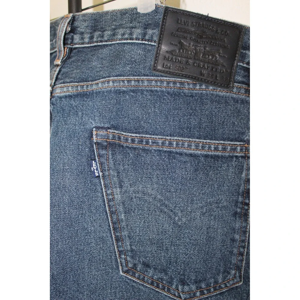 Levi's‎ Blue Label Made & Crafted 502 Taper Jeans Men's 34x32 Dark Indigo